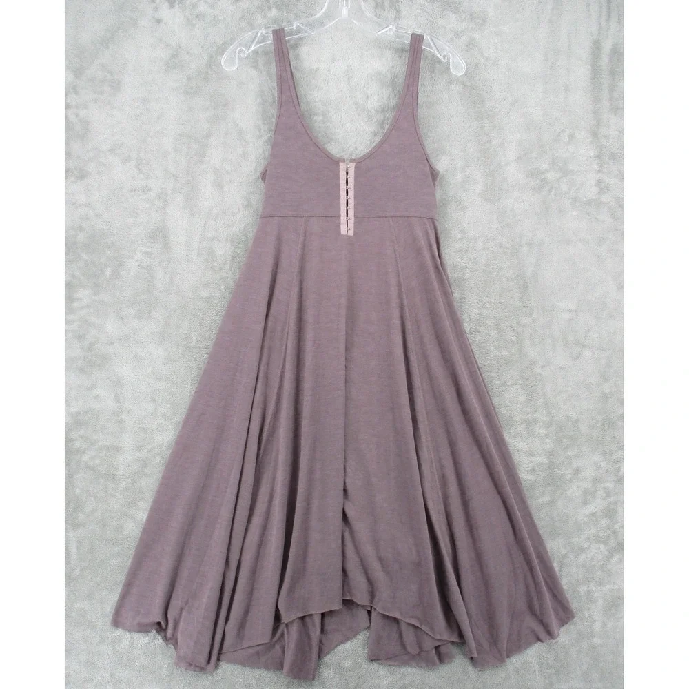 Free People Dress Womens Size XS Animal Print Hook & Eye Babydoll Asymmetric